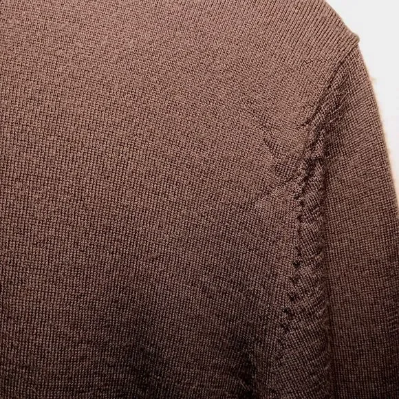Banana Republic Mens Merino Wool Sweater Crewneck Dark Brown Size L - Picture 7 of 14